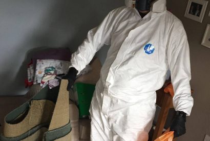 Man doing Bio-Hazard Cleaning
